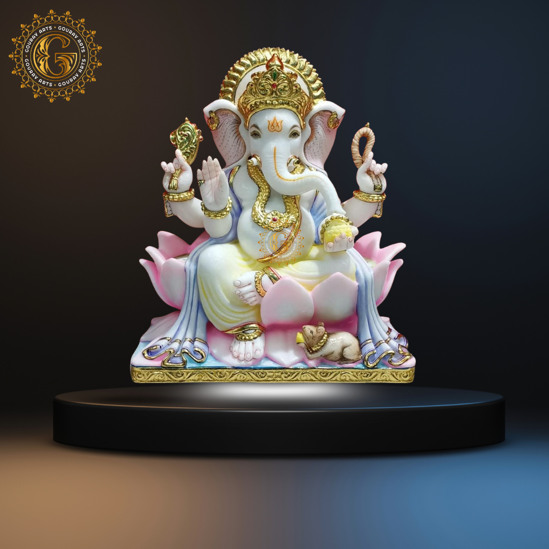 Ganesh Marble Statues by Gourav Arts, Jaipur – A Blend of Divinity & Art