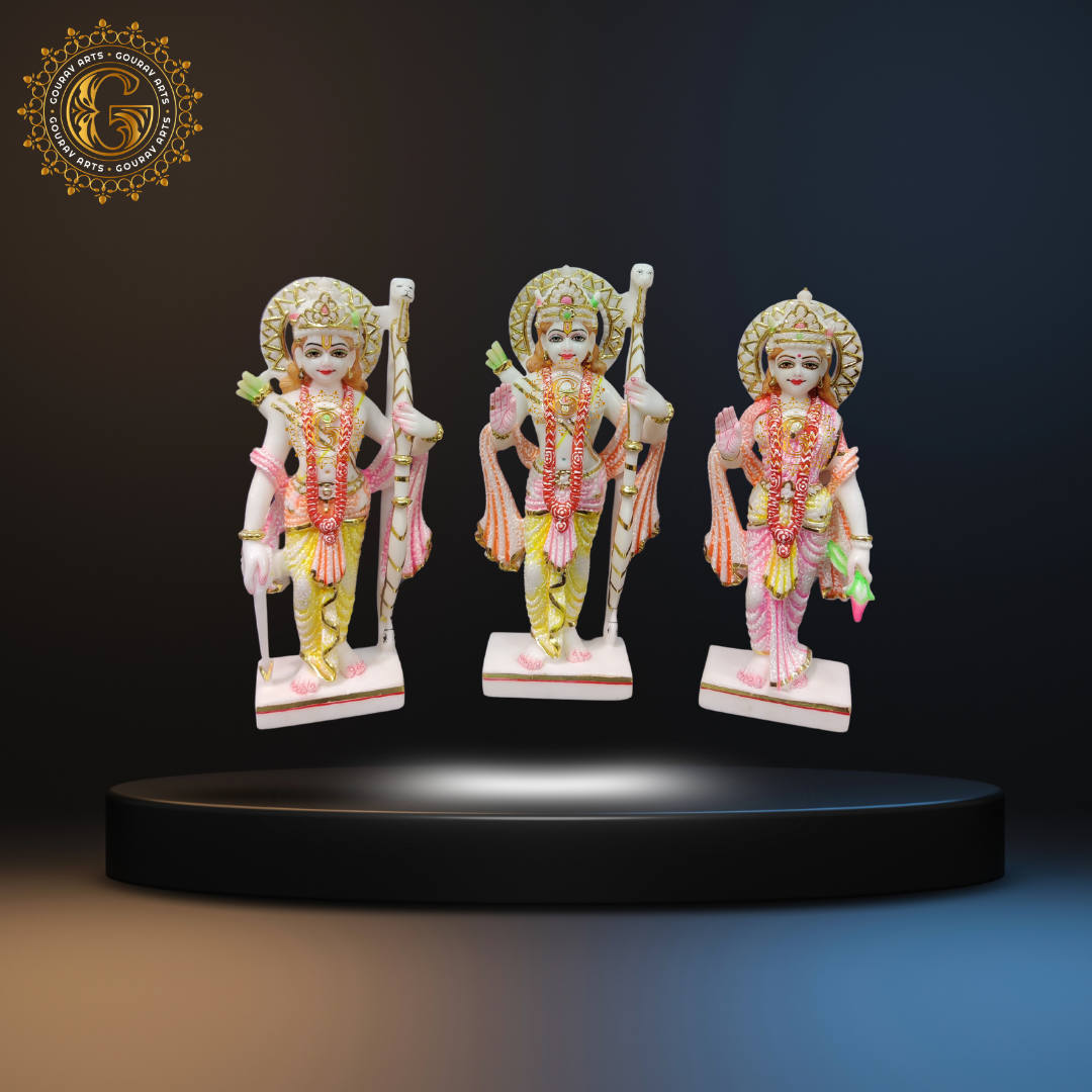 Marble Ram Sita LaxmanJi Statue
