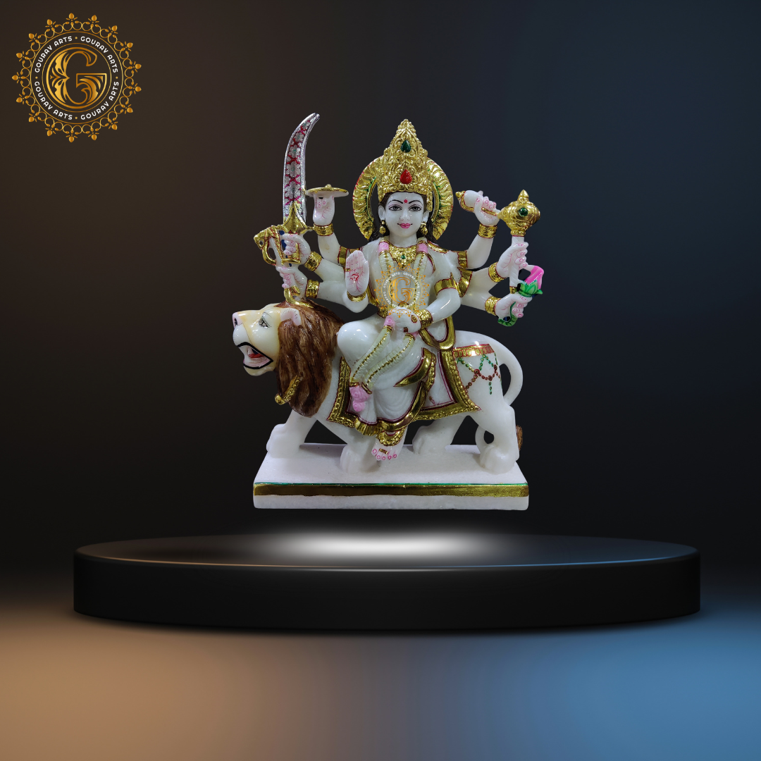 Marble Goddess Durga Statue