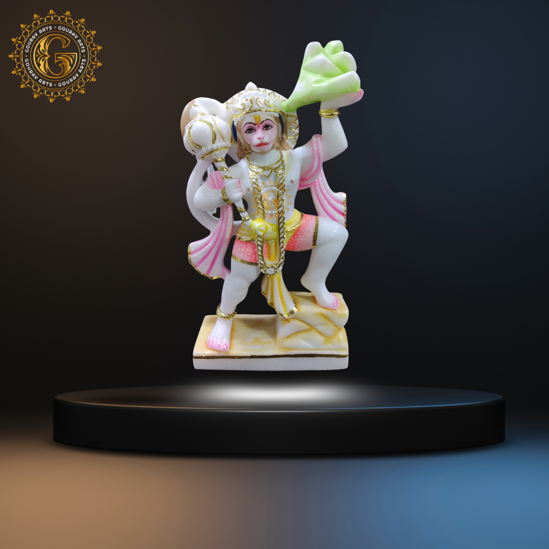 Veer Hanuman Ji Marble Statue