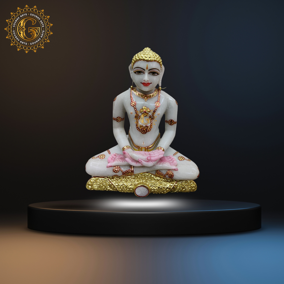 White Marble Aadinath Statue