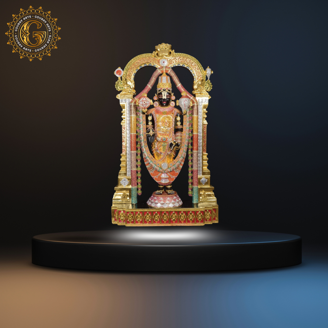 Premium Marble Tirupati Balaji Statue