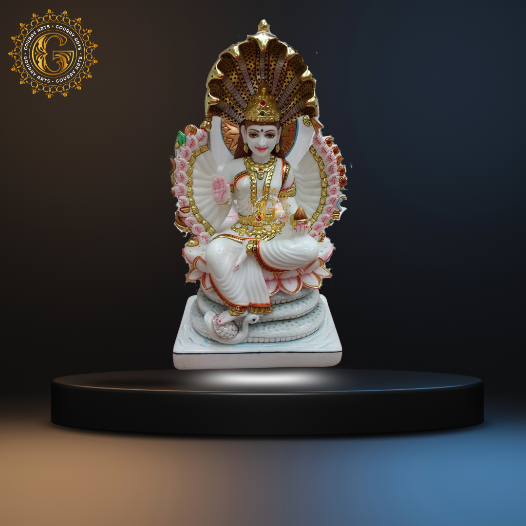 White Marble Jain Padmawati Maa Statue
