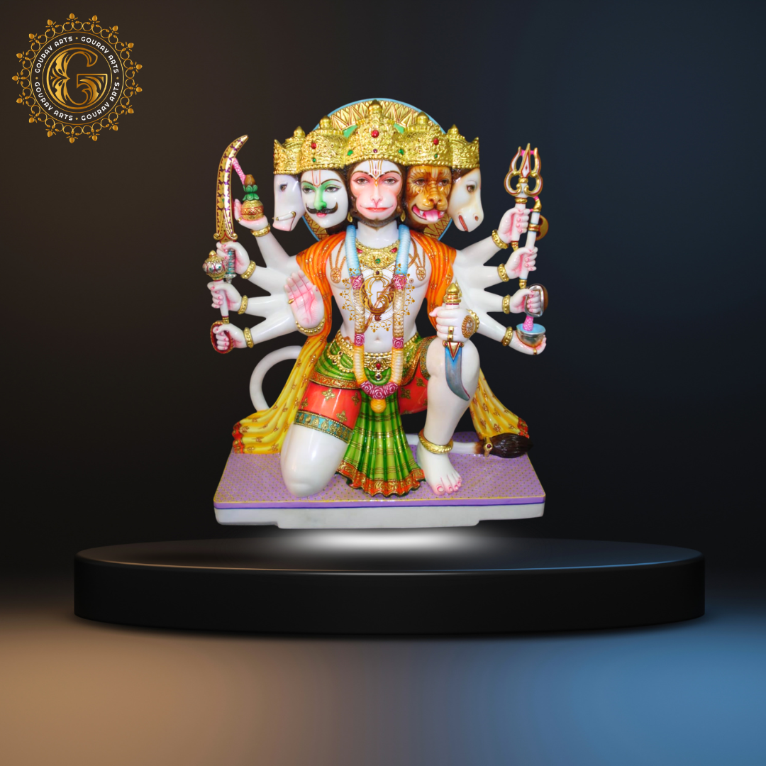 Colorful Panchmukhi Hanuman Ji Statue
