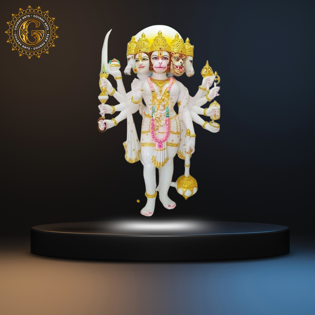 Marble Panchmukhi Hanuman Ji Statue