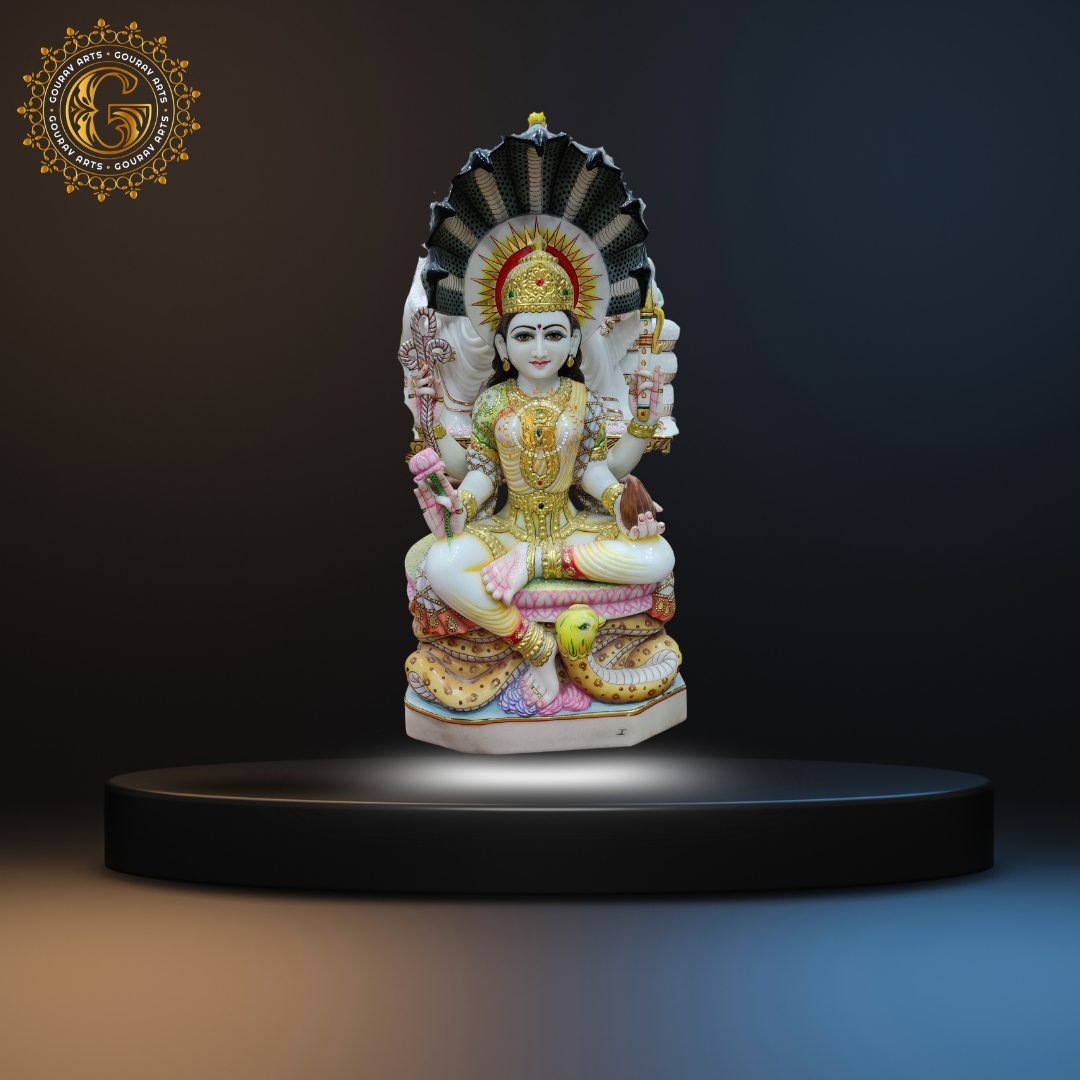 White Marble Padmawati Maa Statue