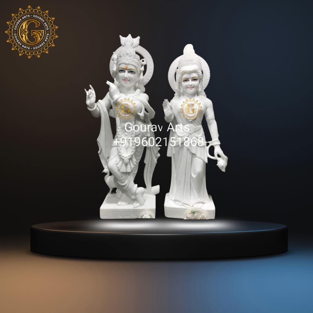 29Radha Krishna Marble Statue