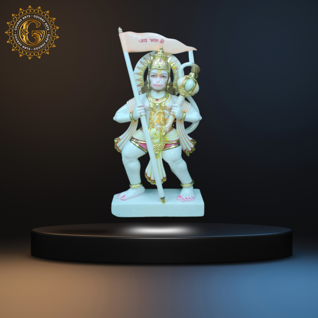 Hanuman Ji Statue with Flag