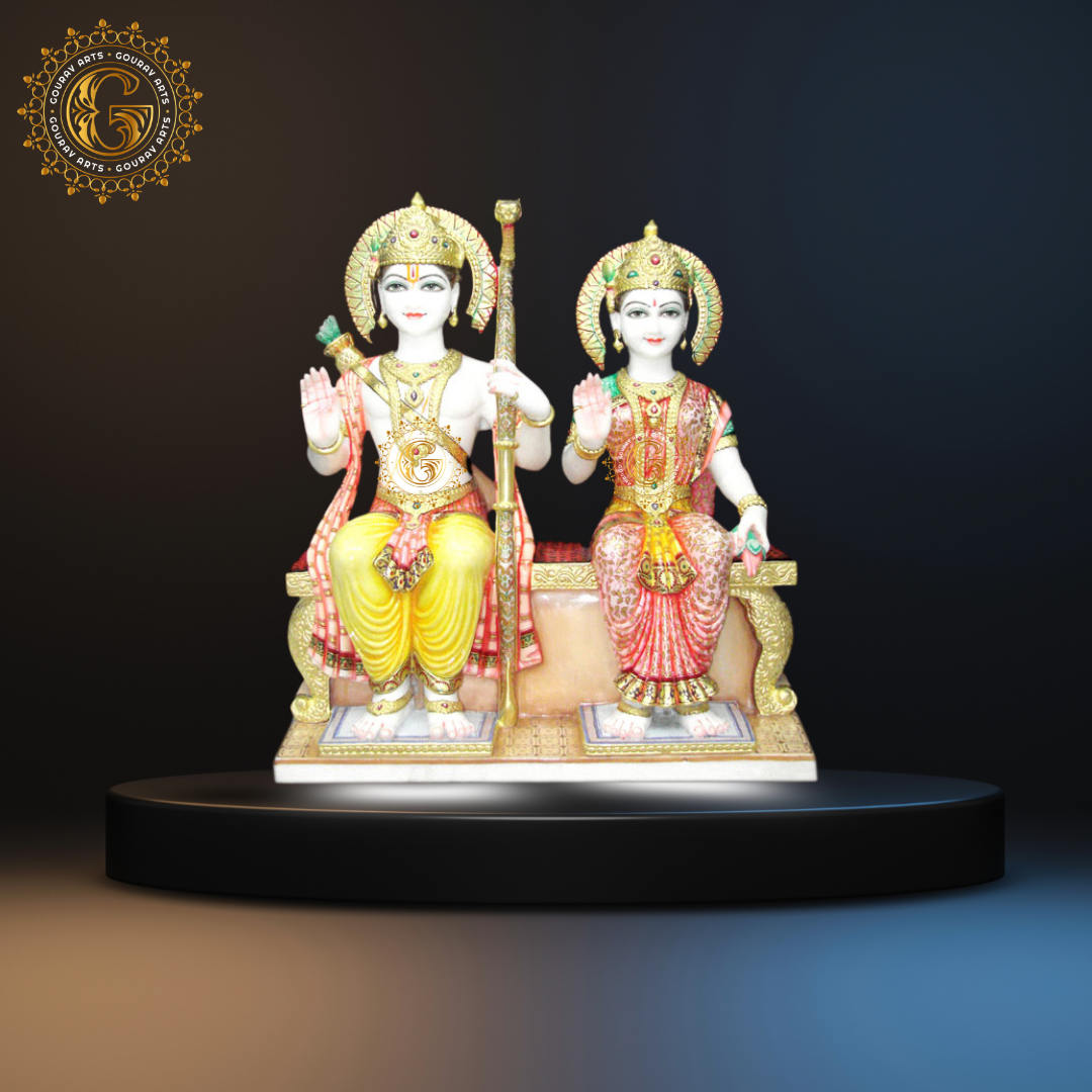 Marble Shree Ram Sita ji Statue