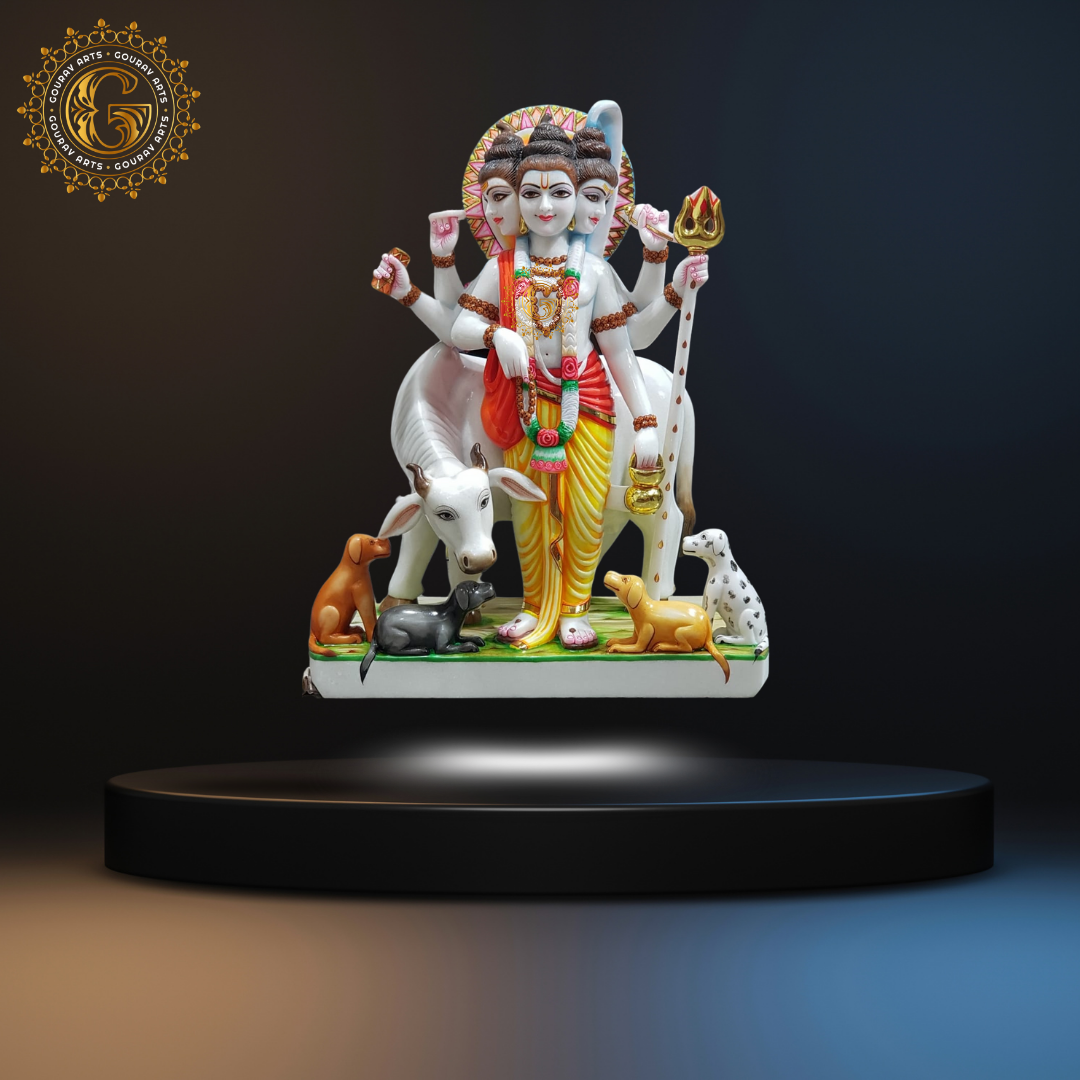 Lord Dattatreya Marble Statue
