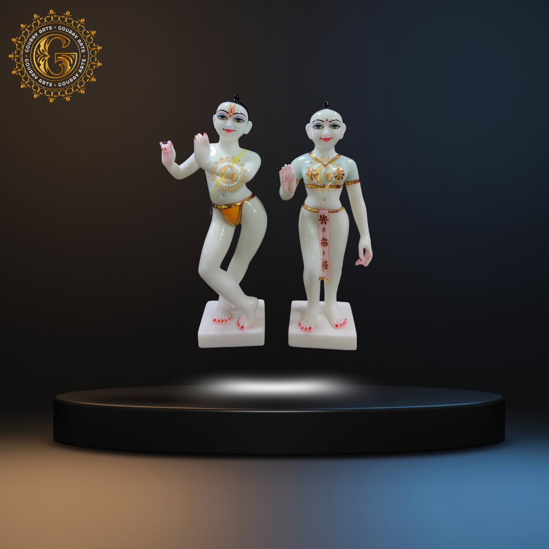 ISKCON Marble Radha Krishna Statue