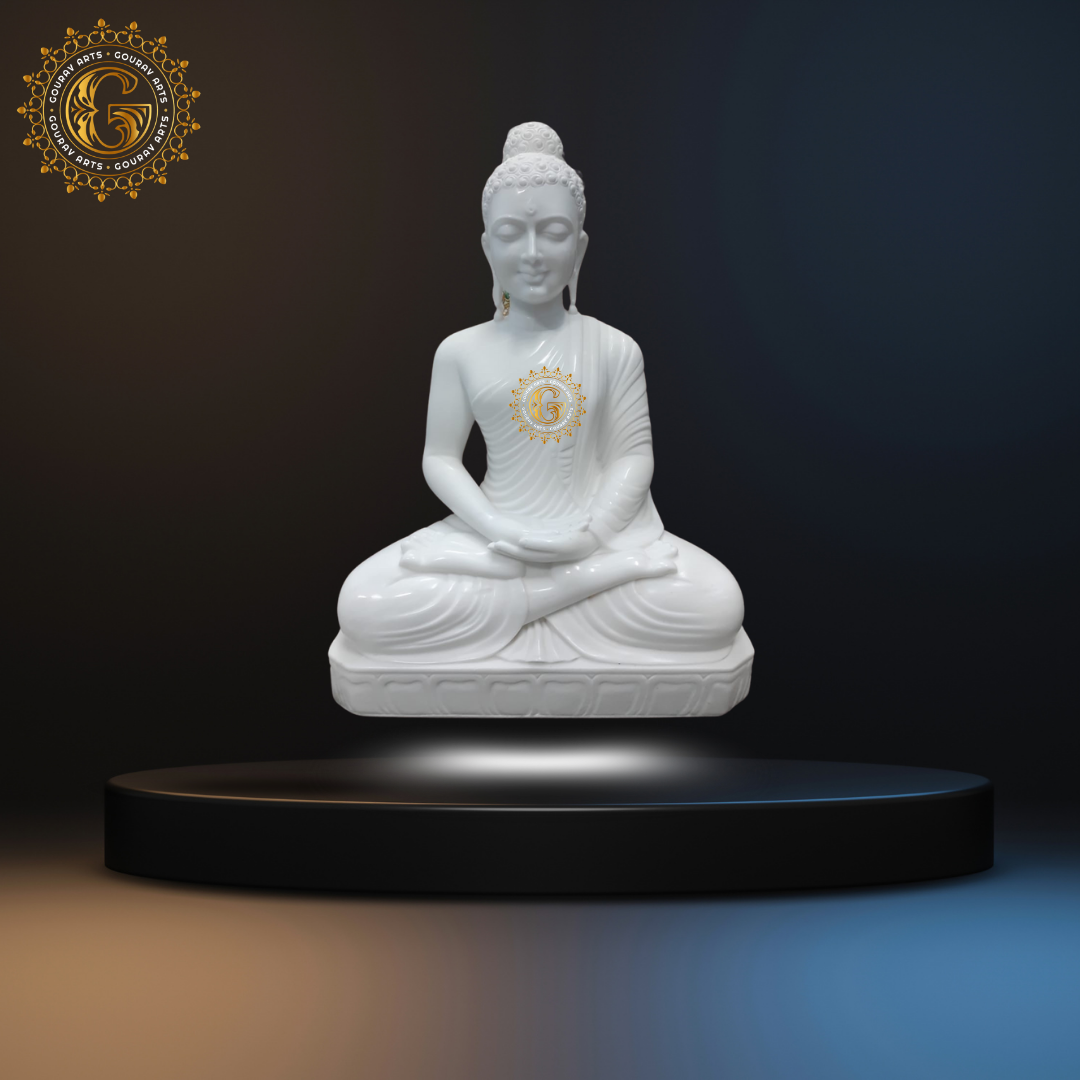 Pure White Marble Buddha Statue