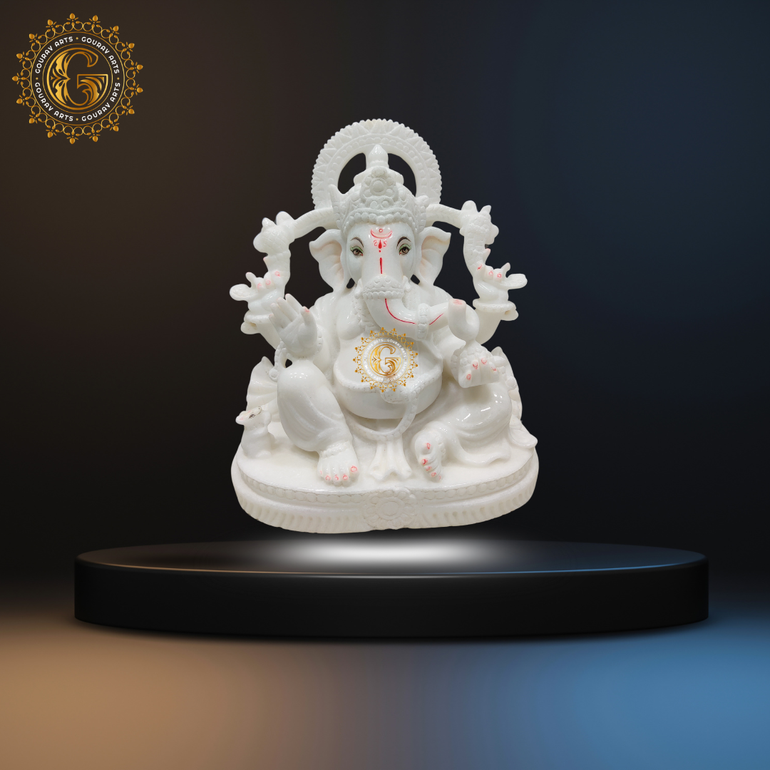White Marble Ganesha Statue