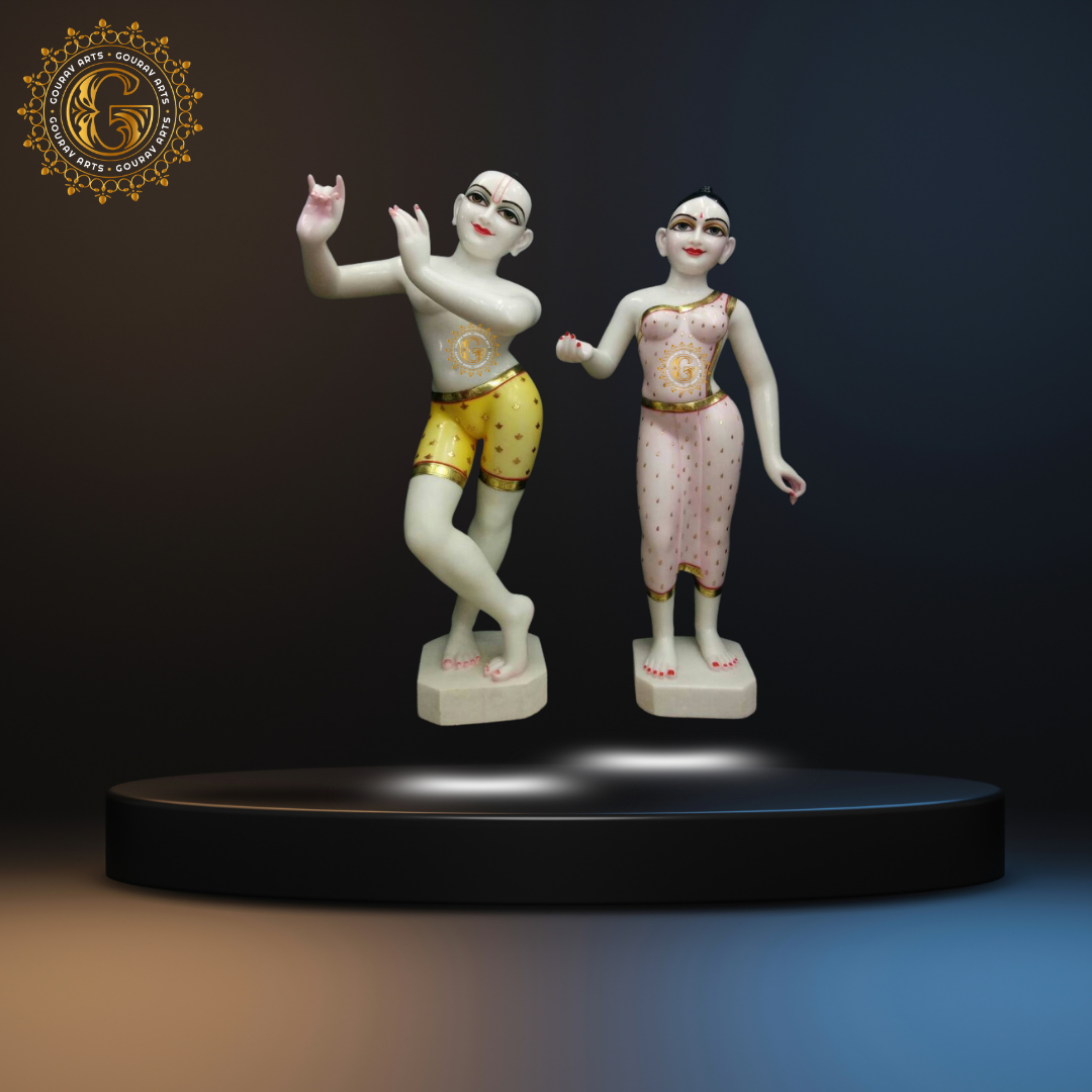 ISKCON Marble Marble Radha Krishna Statue