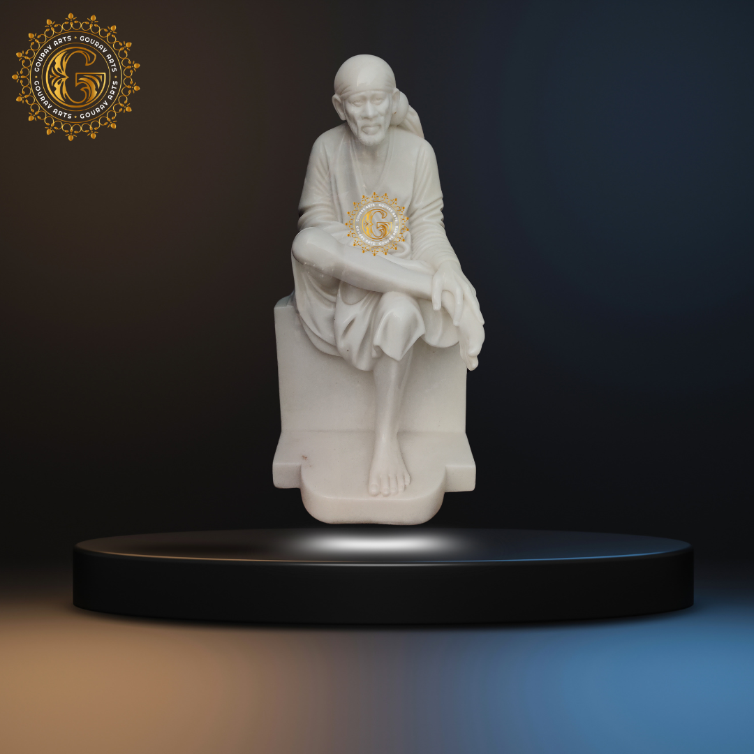 Pure White Shirdi Sai Baba Statue