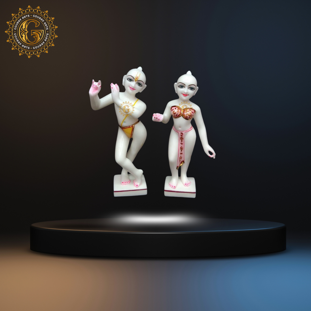 Marble ISKCON Radha Krishna Statue