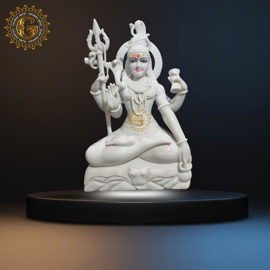 White Marble Shiva Statue